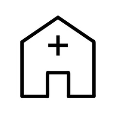 Obraz premium Hospital Building Icon Vector Illustration