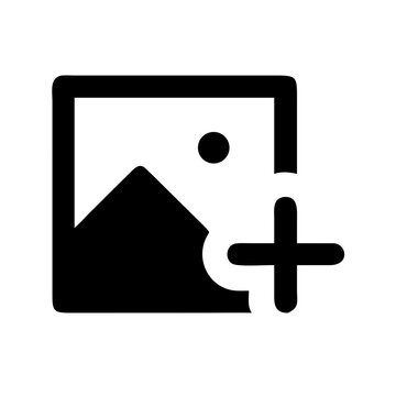 Image Plus Icon Vector Illustration