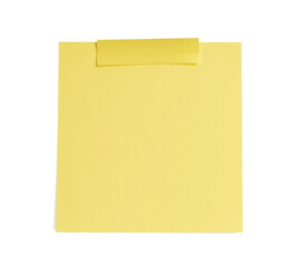 Yellow sticky note, blank note, post-it note, empty paper, memo pad on a clean white background, perfect for reminders, messages, or ideas.