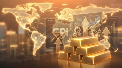Gold bar gold price gold investment financial growth economic inflation market trend global finance wealth concept safe haven asset profit increase gold bar gold price gold investment financial