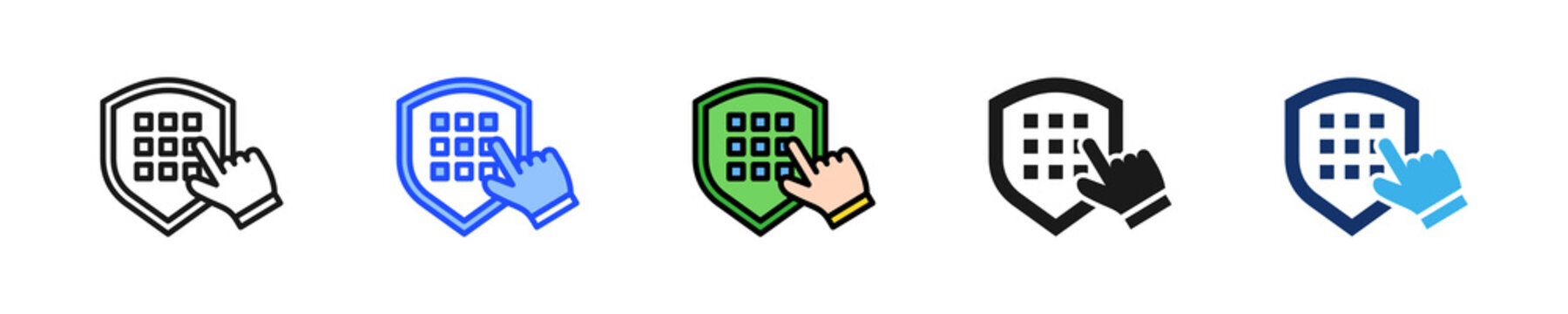 Pin Access Icon Collection With Multiple Styles
