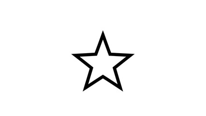 Black star shape icon symbol.