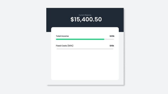 Mobile banking app interface current balance screen