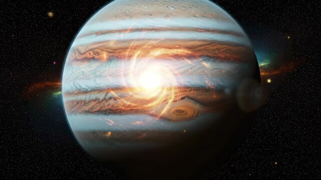 Planet jupiter in space