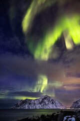 Lofoten with auroras