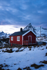 House next to mountains