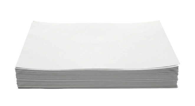 Stack of blank white printer paper sheets