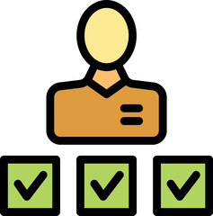 Obraz premium Professional successfully completing multiple tasks, with checkmarks symbolizing achievement and efficiency