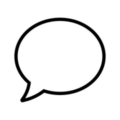 Chat bubble icon, message dialog symbol, simple communication sign for user interface design