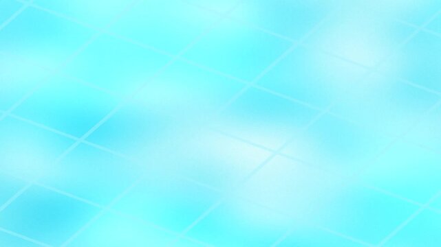 Bright cyan gradient with soft clouds and diagonal white grid pattern, abstract tranquil background