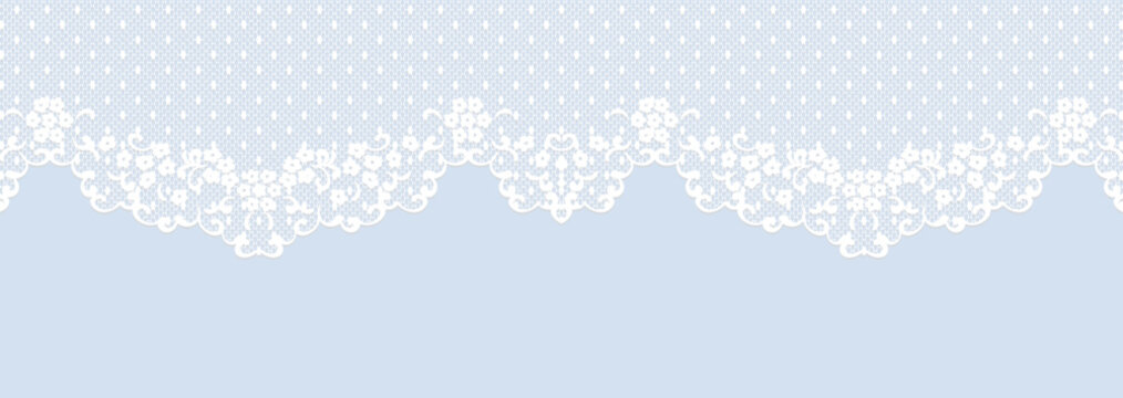 アンティーク風レースの横シームレスパターン