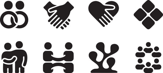 Community and Teamwork Icons Set