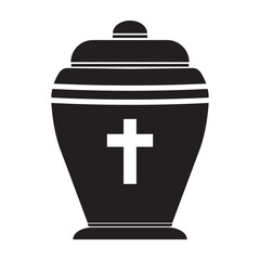 cremation urn or funeral urn icon