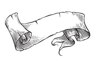 flag vintage hand drawing, engraving illustration