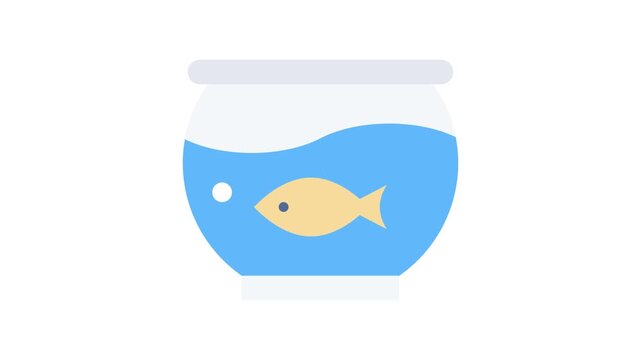 Fish bowl icon representing Windows 10, featuring a simple design with a blue bowl and a fish inside.
