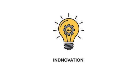 Innovation Lightbulb Icon Design for Business and Technology Concepts