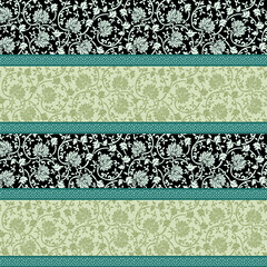 set of seamless floral patterns