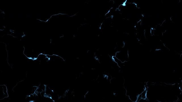 Blue electric lightning energy effect on black background for cinematic transitions, logo reveal, and dynamic video editing