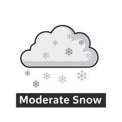 Fototapeta premium Moderate Snow Weather Icon