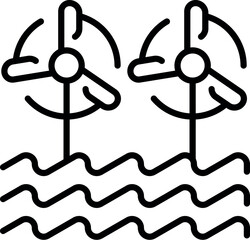 Water turbines are generating clean energy from ocean currents © ylivdesign