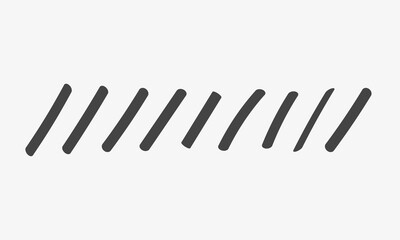 Obraz premium Hand drawn slash lines. Brush paint graphic. Border footer background. Vector
