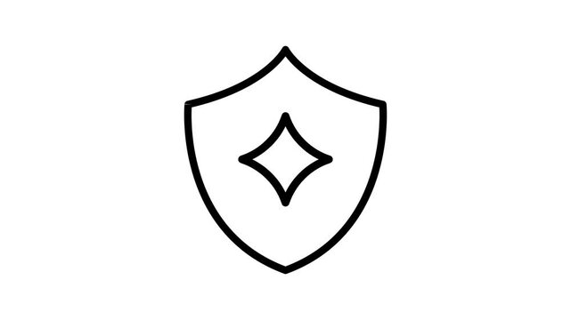 Animated shield icon illustrating security and protection