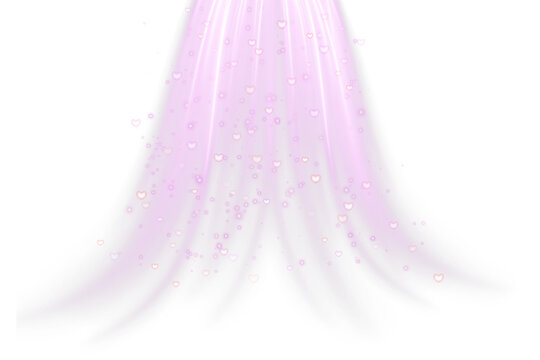 Soft pink fragrance wind with flying rose petals forming a swirling vortex of love, glowing swoosh lines and romantic sparkles ideal for Valentine cards, wedding graphics and transparent PNG decorativ