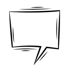 Cartoon speech bubble. Pop art illustration in comic style.