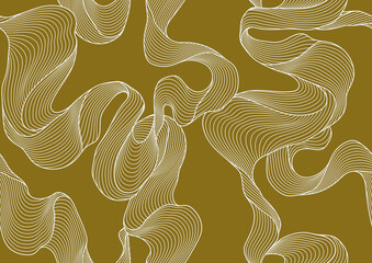 Seamless wave pattern. Abstract background with linear curls.