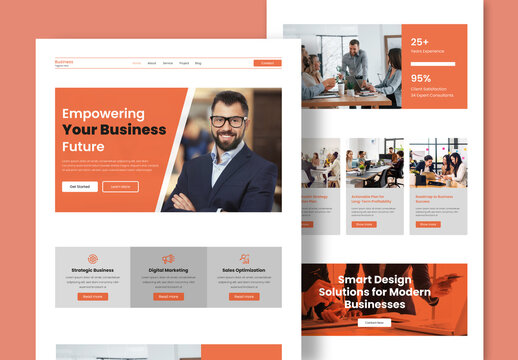 Corporate Consulting Business Website Landing Page Template