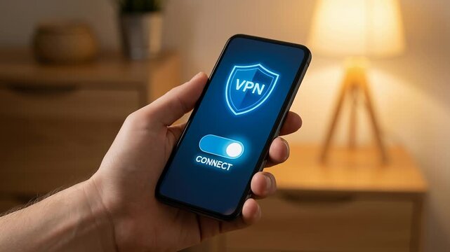VPN connections and zero trust security with data protection and secure access for online privacy using advanced encryption technology, safe digital shield smartphone devices