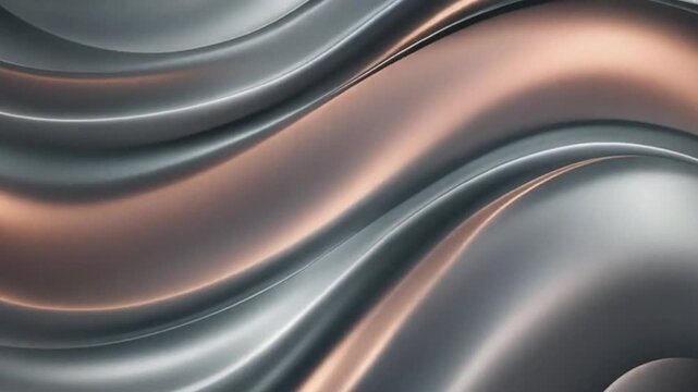 Launching a Fluid Metallic Motion Scene in Soft Silvers and Copper Tones