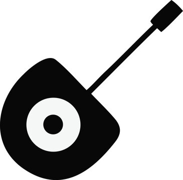 Traditional stringed instrument with circular sound hole
