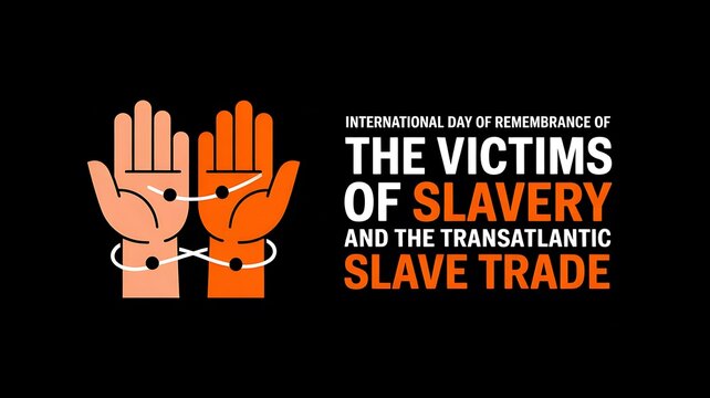 International Day of Remembrance of the Victims of Slavery and the Transatlantic Slave Trade poster

