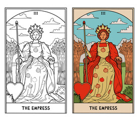 Fototapeta premium vintage vintage style deck of tarot cards. magical predictions of the future, mysterious characters.