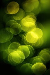 Abstract Bokeh Circles In Green And Yellow