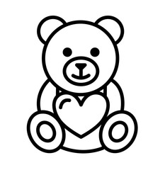 Obraz premium Teddy bear doll icon
