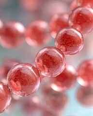 Abstract Pink Glowing Spheres