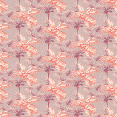 seamless pattern with red flowers