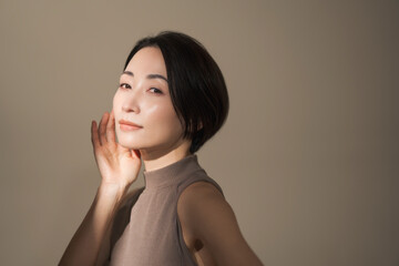 美しいアジア人女性のビューティーイメージ