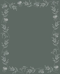 Obraz premium abstract floral frame