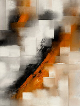 Abstract artwork with dynamic lines and soft colors, creating a harmonious and modern composition, perfect for contemporary interior design and artistic projects