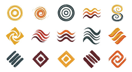 Collection of abstract shapes and designs in various formats and styles