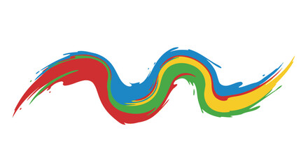 Vibrant Brush Stroke Logo Design Element in a Dynamic Composition