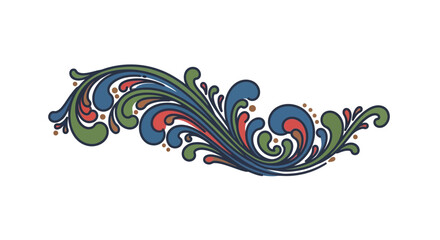 Vibrant swirling paint smears on a clean white surface visible in a close-up overhead view