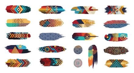 Vibrant Feathers Collection Displayed on White Background