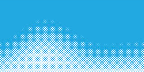 Blue abstract halftone background with white dotted wave pattern, minimal modern design, clean and smooth gradient, high resolution