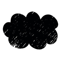 Black grunge speech bubble. Grunge speech bubble flower
