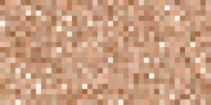 Square pixelated seamless bg in skin color as a censor mark, privacy or prohibited content TV protection. Censure vector illustration.