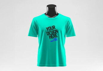 Mock up of a model wearing a white Tshirt 